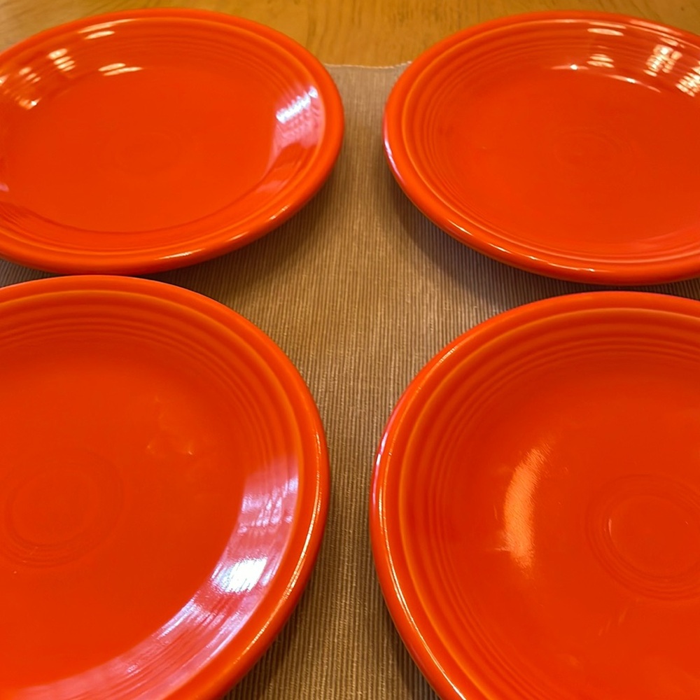 New without tags Fiesta Blossom Orange Dessert, Salad Plates.